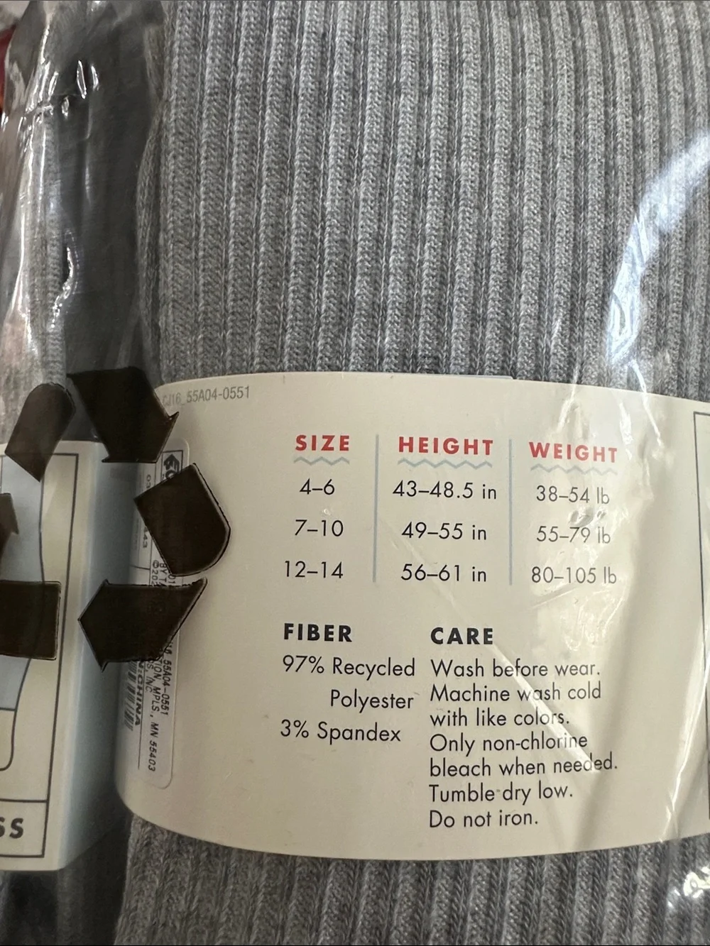 2 Cat & Jack Light Gray Ribbed Footless Tights with Ruffle Ankles